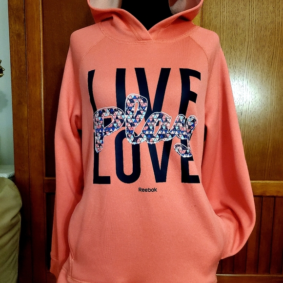 Reebok coral hooded sweatshirt. - Picture 2 of 4
